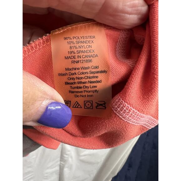 Title None Orange Gray Twisted Back Tank Top Sz Xs Built In Bra Activewear - Picture 4 of 4